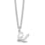Rhodium Over Sterling Silver Letter L Initial Necklace