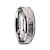 BUCK Polished Beveled Tungsten Carbide Men's Wedding Band with Ombre
Deer Antler Inlay 6mm