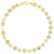 Italian Ricami Confetti Station Bracelet In Solid 14K Yellow Gold 7.5 Inch