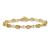 14K Two-tone Gold with Rhodium Over 14k Yellow Gold Citrine and Diamond Bracelet