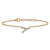 14k Yellow Gold Diamond Sideways Letter Y Bracelet