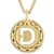 Cardano Initial D Pendant Necklace In 18K Gold Over Bronze