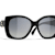 Chanel Black Square Frame with Black Heart / Gray Lenses Sunglasses