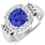 2.72ctw Violet Tanzanite and Diamond 14K White Gold Halo Ring