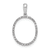Rhodium Over 14K White Gold Diamond Letter O Initial Pendant