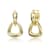 Interlocking V-Shape Dangle Earrings In 14K Gold Over Brass
