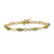 10k Yellow Gold and 10k White Gold Peridot and Diamond Infinity Bracelet