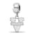 Sterling Silver Rhodium-plated LogoArt University of Virginia Small
Dangle Bead