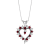 0.98ctw Ruby and Diamond Heart Shaped Pendant 14k  White Gold