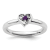 Sterling Silver Stackable Expressions Amethyst Heart Ring 0.06ctw