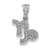 Rhodium Over 14K White Gold Diamond Capricorn Zodiac Pendant