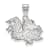 Rhodium Over Sterling Silver LogoArt University of South Carolina Medium Pendant