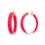 14K Yellow Gold Over Sterling Silver Acrylic and Hand Painted Enamel
Flat Illusion Hoops in Pink