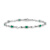 Rhodium Over 10k White Gold Diamond and Green Emerald Bracelet