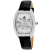 Christian Van Sant Women's Lotus White Dial, Black Leather Strap Watch