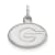 Rhodium Over Sterling Silver LogoArt University of Georgia Extra Small Pendant
