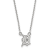Rhodium Over Sterling Silver MLB LogoArt Detroit Tigers D Pendant Necklace