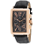Christian Van Sant Men's Prodigy Black Dial, Rose Accents and Bezel,
Black Leather Strap Watch