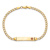 10k Yellow Gold Medical Red Enamel Cuban Link ID Bracelet
