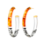14K Yellow Gold Over Sterling Silver XL Oval Tie Dye Acrylic Hoop
Earrings in Orange and Black