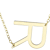 Sideways Initial R Necklace In Solid 14K Yellow Gold 18 Inch