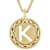 Cardano Initial K Pendant Necklace In 18K Gold Over Bronze