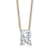 White Lab-Grown Diamond F VS 14K Yellow Gold "R" Initial
Necklace 2.33ct