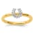 10K Yellow Gold Over Sterling Silver Stackable Expressions Diamond
Horseshoe Ring 0.07ctw