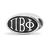 Sterling Silver LogoArt 15.25mm Pi Beta Phi Oval Greek Letters Bead