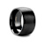 RAIDER Domed Brush Finished Black Tungsten Wedding Band 12mm