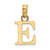 14k Yellow Gold Polished Block Letter E Initial Pendant