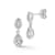 Rachel Zoe Two-Stone White CZ Dangle Earrings in Rhodium Over Sterling Silver