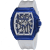 Christian Van Sant Men's Odyssey Blue Dial, White Rubber Strap Watch