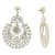 White Iridescent Filigree Drop Floral Earring