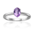 Oval Amethyst Sterling Silver Solitaire Ring, 1.00ct