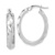 14k Yellow Gold Polished and Twisted 1" Oval Hoop Earrings