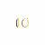 14K Yellow Gold Over Sterling Silver Enamel Huggie Hoops in Black