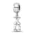 Rhodium Over Sterling Silver LogoArt Chi Omega Vertical Letter Bead
