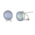 11-12mm Grey Cultured Freshwater Pearl Rhodium Over Sterling Silver Earrings