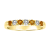 Citrine and Diamond 14k Yellow Gold Band Ring 0.45ctw