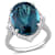 White Sapphire, London Blue Topaz and Diamond 14K White Gold Ring 12.63ctw