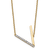 14k Yellow Gold and Rhodium Over 14k Yellow Gold Sideways Diamond
Initial V Pendant 18 Inch Necklace