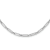 14K White Gold Polished Flat Oval Link Necklace