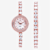 Croton Svelte Rose Tone Bolero Cubic Zirconia Watch and Bracelet Set
