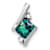 Rhodium Over 10k White Gold 0.63 ctw Cushion Lab Created Alexandrite and
Diamond Slide Pendant