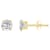 5mm Round White Topaz 10k Yellow Gold Stud Earrings