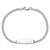 Rhodium Over 14k White Gold Soft Diamond Shape Cuban ID Bracelet