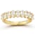 Sterling Statements 14K Yellow Gold Over Sterling Silver Oval CZ Half
Eternity Band Ring