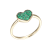 Green Emerald 10k Yellow Gold Ring 0.21ctw