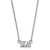 Rhodium Over Sterling Silver LogoArt Kappa Delta Extra Small Pendant Necklace